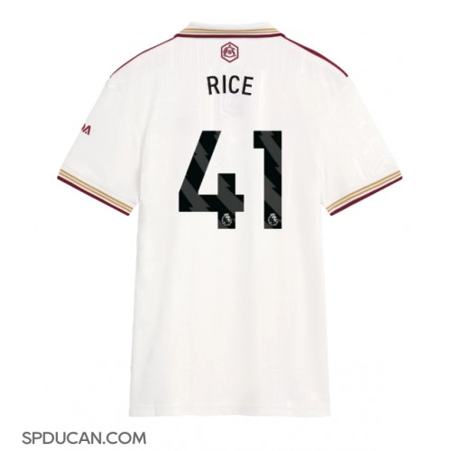 Zenski Nogometni Dres Arsenal Declan Rice #41 Rezervni 2025-26 Kratak Rukav